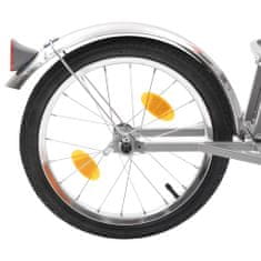 Vidaxl Přívěsný vozík za kolo s taškou oranžovo-černý