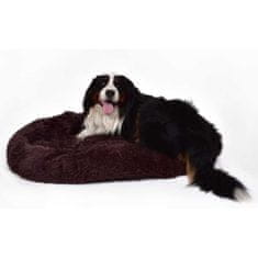 BB-Shop Pohodlný tmavě hnědý plyšový pelíšek pro psy 100 cm
