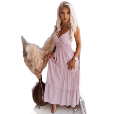 Dstreet Dámské šaty maxi STEPHANY růžové ey2350 XL-XXL