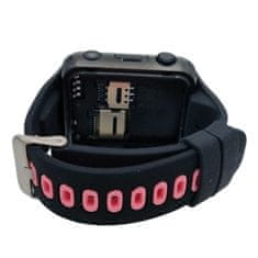 Dětské černo-růžové smart hodinky E10-2023 48GB s bezkonkurenční výdrží baterie
