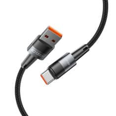 Tech-protect Ultraboost kabel USB / USB-C 66W 6A 1m, šedý