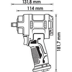 Vigor Pneumatický rázový utahovák 1/2", 1200 Nm - V5671N