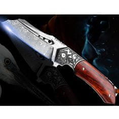 OEM Damaškový skládací nůž MASTERPIECE Usagi-Hnědá KP26668