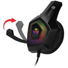 Connect IT Sluchátka s mikrofonem BATTLE RGB Ed. 3 - černý