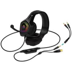 Connect IT Sluchátka s mikrofonem BATTLE RGB Ed. 3 - černý