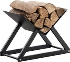 Sortland Stojan na dřevo ke krbu Winter - černý | 60x30x42,4 cm