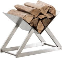 Sortland Stojan na dřevo ke krbu Winter - nerezová ocel | 52x30x36,5 cm