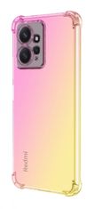TopQ Kryt Xiaomi Redmi Note 12 Shock duhový růžovo-žlutý 96387