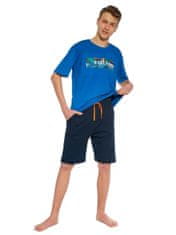 Cornette Chlapecké pyžamo 500/38 State of mind + Ponožky Gatta Calzino Strech, modrá, 176/L
