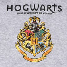 CurePink Pánská mikina Harry Potter: Hogwarts Crest (S) šedá bavlna polyester