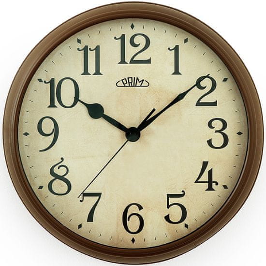 Prim Designové nástěnné plastové hodiny PRIM Historic – II. jakost