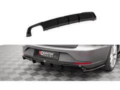 Maxton Design vložka zadního nárazníku pro Seat Leon FR Mk3, černý lesklý plast ABS, Sportstourer