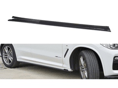 Maxton Design difuzory pod boční prahy pro BMW X3 G01, černý lesklý plast ABS, M-Pack