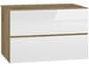Koupelnová skříňka pod umyvadlo Baleta S80 - craft zlatý/bílý lesk