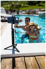 FIXED selfie stick s tripodem Snap XL a bezdrátovou spouští, 1/4" závit, černá