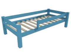 eoshop Dětská postel 8X8 01C se zábranou (Barva dřeva: barva modrá, Rozměr: 70 x 160 cm)