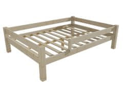eoshop Dětská postel 8X8 01D se zábranou (Barva dřeva: surové dřevo, Rozměr: 120 x 200 cm)