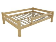 eoshop Dětská postel 8X8 01D se zábranou (Barva dřeva: bezbarvý lak, Rozměr: 140 x 200 cm)