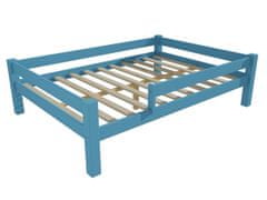 eoshop Dětská postel 8X8 01D se zábranou (Barva dřeva: barva modrá, Rozměr: 120 x 200 cm)