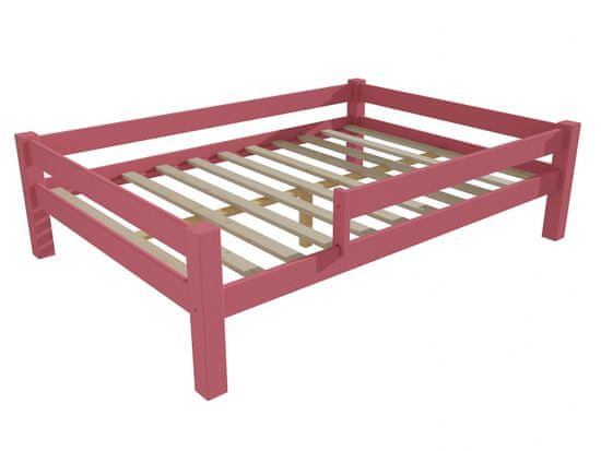 eoshop Dětská postel 8X8 01D se zábranou (Barva dřeva: barva růžová, Rozměr: 140 x 200 cm)