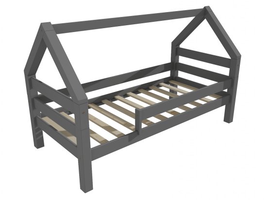 eoshop Dětská postel domeček 8X8 09B (Barva dřeva: barva šedá, Rozměr: 90 x 200 cm)