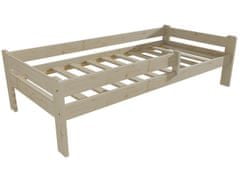 eoshop Dětská postel ADAM se zábranou "DP 012" (Barva dřeva: surové dřevo, Rozměr: 80 x 200 cm)