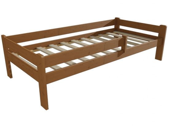eoshop Dětská postel ADAM se zábranou "DP 012" (Barva dřeva: moření dub, Rozměr: 90 x 200 cm)