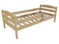 eoshop Dětská postel JAKUB se zábranou "DP 017" (Barva dřeva: bezbarvý lak, Rozměr: 90 x 180 cm)