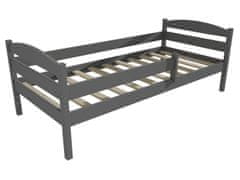 eoshop Dětská postel JAKUB se zábranou "DP 017" (Barva dřeva: barva šedá, Rozměr: 70 x 160 cm)