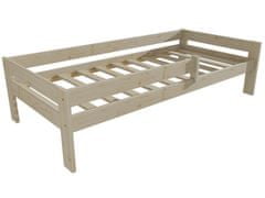 eoshop Dětská postel AMÁLIE se zábranou "DP 018" (Barva dřeva: surové dřevo, Rozměr: 80 x 200 cm)