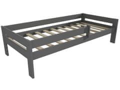 eoshop Dětská postel AMÁLIE se zábranou "DP 018" (Barva dřeva: barva šedá, Rozměr: 80 x 200 cm)