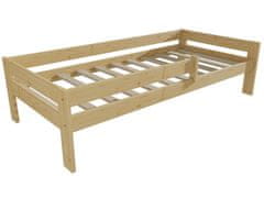 eoshop Dětská postel AMÁLIE se zábranou "DP 018" (Barva dřeva: bezbarvý lak, Rozměr: 80 x 200 cm)