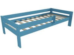eoshop Dětská postel AMÁLIE se zábranou "DP 018" (Barva dřeva: barva modrá, Rozměr: 80 x 200 cm)