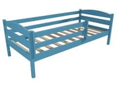 eoshop Dětská postel KAROLÍNA se zábranou "DP 020" (Barva dřeva: barva modrá, Rozměr: 70 x 160 cm)