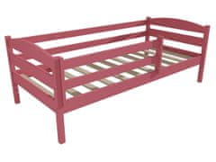 eoshop Dětská postel KAROLÍNA se zábranou "DP 020" (Barva dřeva: barva růžová, Rozměr: 80 x 180 cm)