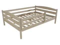 eoshop Dětská postel DP 020 XL se zábranou (Barva dřeva: surové dřevo, Rozměr: 140 x 200 cm)