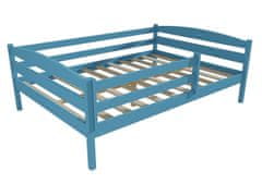 eoshop Dětská postel DP 020 XL se zábranou (Barva dřeva: barva modrá, Rozměr: 140 x 200 cm)