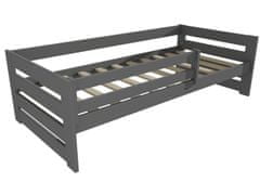 eoshop Dětská postel KLÁRA se zábranou "DP 025" (Barva dřeva: barva šedá, Rozměr: 70 x 160 cm)
