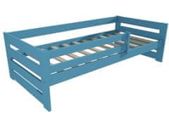 eoshop Dětská postel KLÁRA se zábranou "DP 025" (Barva dřeva: barva modrá, Rozměr: 70 x 160 cm)