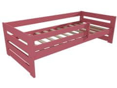 eoshop Dětská postel KLÁRA se zábranou "DP 025" (Barva dřeva: barva růžová, Rozměr: 90 x 180 cm)