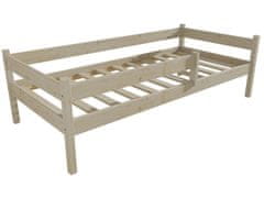 eoshop Dětská postel ELIÁŠ se zábranou "DP 027" (Barva dřeva: surové dřevo, Rozměr: 80 x 200 cm)