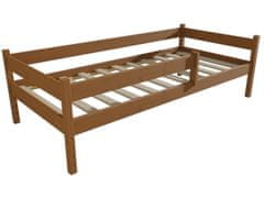 eoshop Dětská postel ELIÁŠ se zábranou "DP 027" (Barva dřeva: moření dub, Rozměr: 80 x 200 cm)