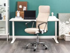 Beliani Kancelářská židle béžová DESIGN