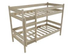 eoshop Patrová postel PETR "PP 002" (Barva dřeva: surové dřevo, Prostor mezi lůžky: 80 cm, Rozměr: 80 x 180 cm)