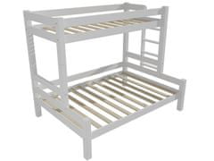 eoshop Patrová postel s rozšířeným spodním lůžkem 8X8 06B (Barva dřeva: barva bílá, Rozměr: 90/140 x 200 cm, Varianta: vpravo)