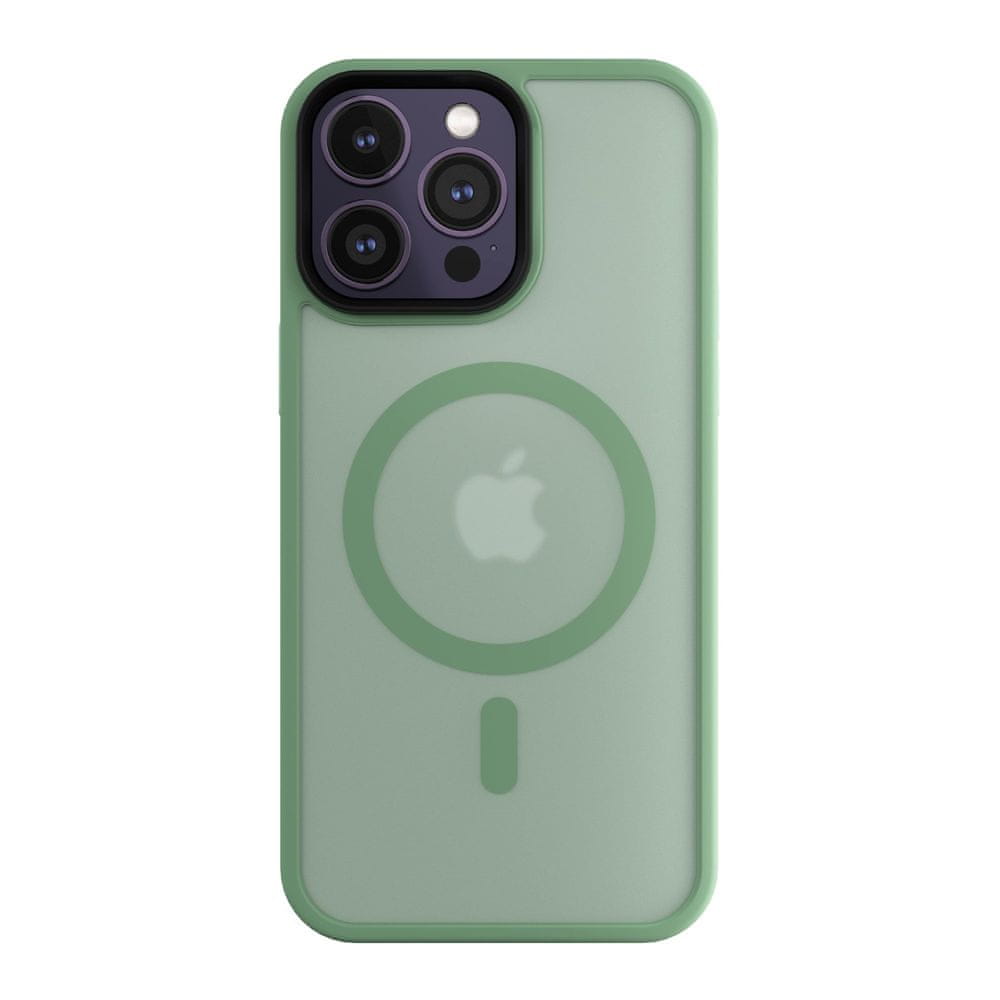 Levně Next One MagSafe Mist Shield Case for iPhone 14 Pro IPH-14PRO-MAGSF-MISTCASE-PTC - pistáciová