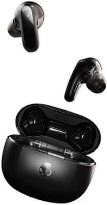 Bluetooth sluchátka skullcandy rail anc ip55 odolnost vodě skvělý zvuk handsfree funkce úprava zvuku mobilní aplikace nabíjecí pouzdro