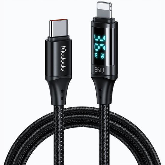 Mcdodo Telefonní kabel McDodo, DIGITAL PRO USB-C, pro iPhone , 36W 1,2 m černý CA-1030