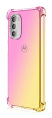 TopQ Kryt Motorola Moto G51 5G Shock duhový růžovo-žlutý 95789
