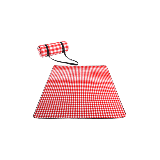 Carla Plážová deka Nota červeno-bílá 150 cm x 200 cm